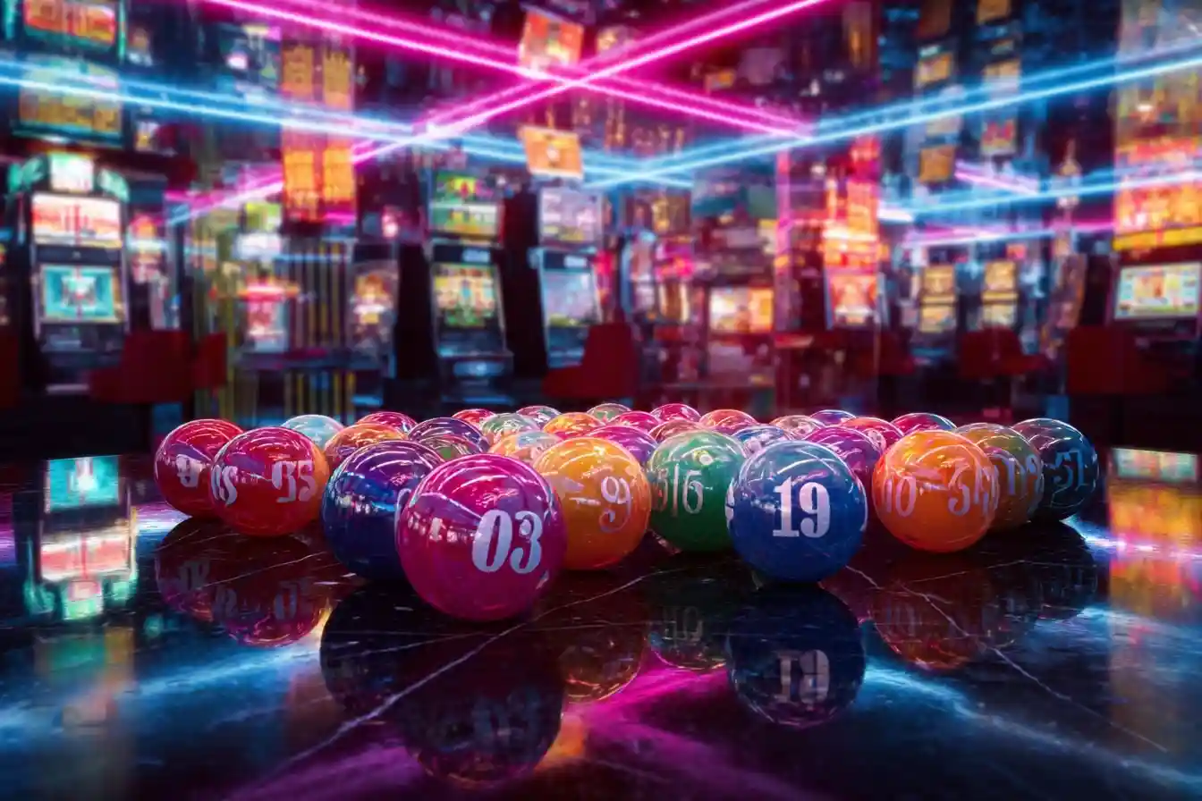 Lucky Slots Bingo game screen showing reels and bingo card